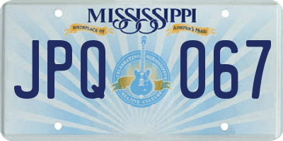 MS license plate JPQ067
