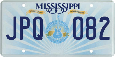 MS license plate JPQ082