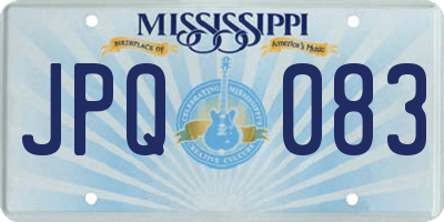 MS license plate JPQ083