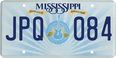 MS license plate JPQ084