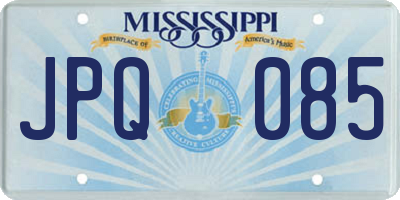 MS license plate JPQ085