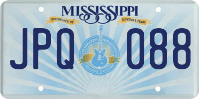 MS license plate JPQ088