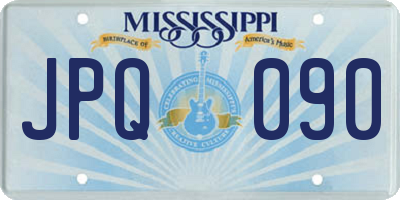 MS license plate JPQ090
