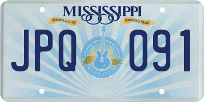 MS license plate JPQ091