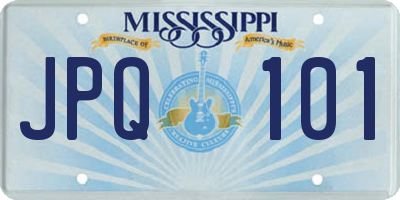 MS license plate JPQ101