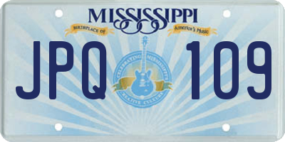 MS license plate JPQ109
