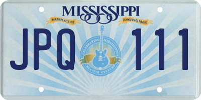 MS license plate JPQ111