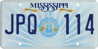 MS license plate JPQ114