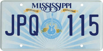 MS license plate JPQ115