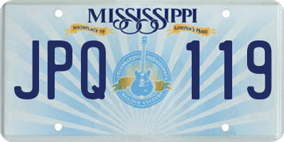 MS license plate JPQ119