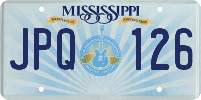 MS license plate JPQ126