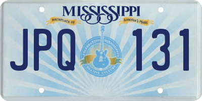 MS license plate JPQ131