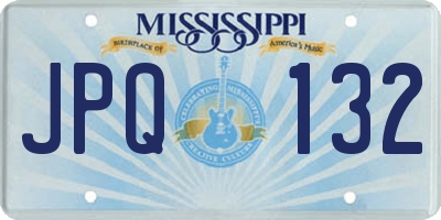 MS license plate JPQ132