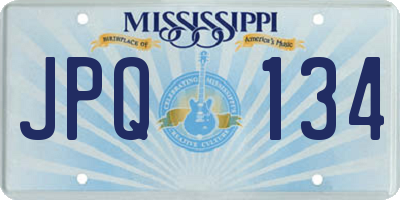 MS license plate JPQ134