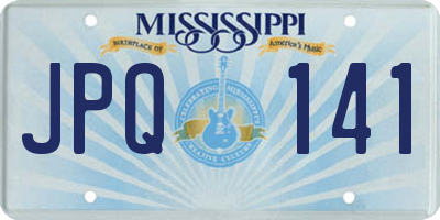 MS license plate JPQ141