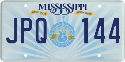 MS license plate JPQ144