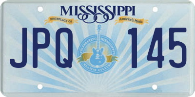 MS license plate JPQ145
