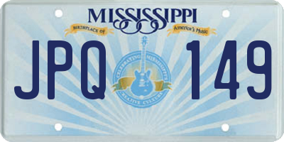 MS license plate JPQ149