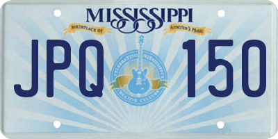 MS license plate JPQ150
