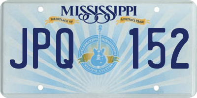 MS license plate JPQ152