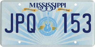 MS license plate JPQ153