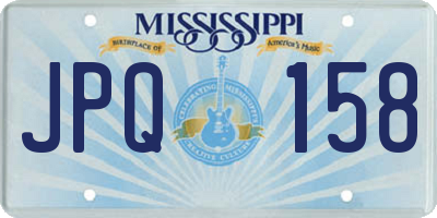 MS license plate JPQ158