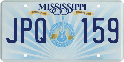 MS license plate JPQ159