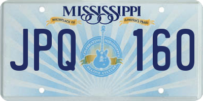 MS license plate JPQ160