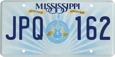 MS license plate JPQ162