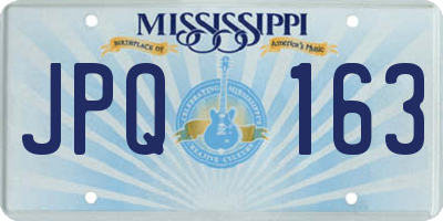 MS license plate JPQ163