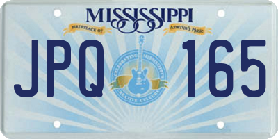 MS license plate JPQ165