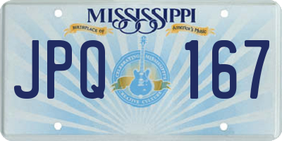 MS license plate JPQ167