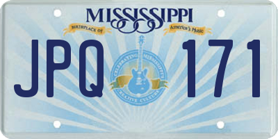 MS license plate JPQ171