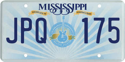 MS license plate JPQ175