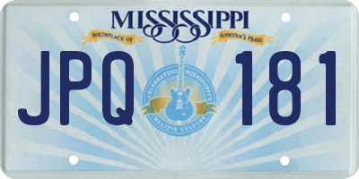 MS license plate JPQ181