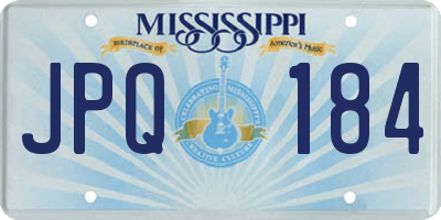 MS license plate JPQ184