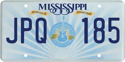 MS license plate JPQ185