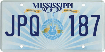 MS license plate JPQ187