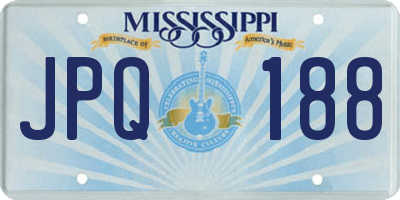 MS license plate JPQ188