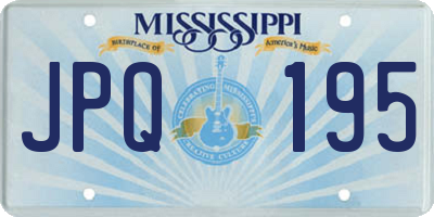 MS license plate JPQ195