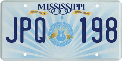 MS license plate JPQ198