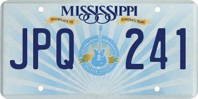 MS license plate JPQ241