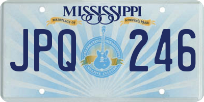 MS license plate JPQ246