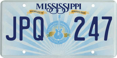 MS license plate JPQ247