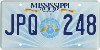 MS license plate JPQ248