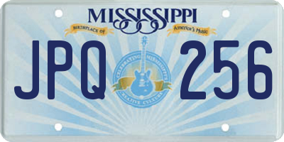 MS license plate JPQ256