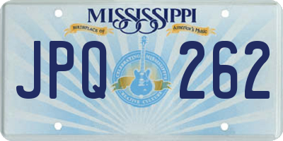 MS license plate JPQ262