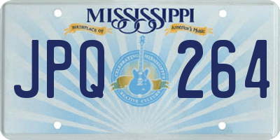 MS license plate JPQ264
