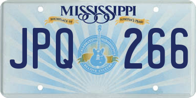 MS license plate JPQ266