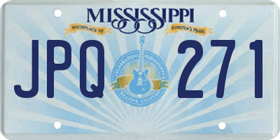 MS license plate JPQ271